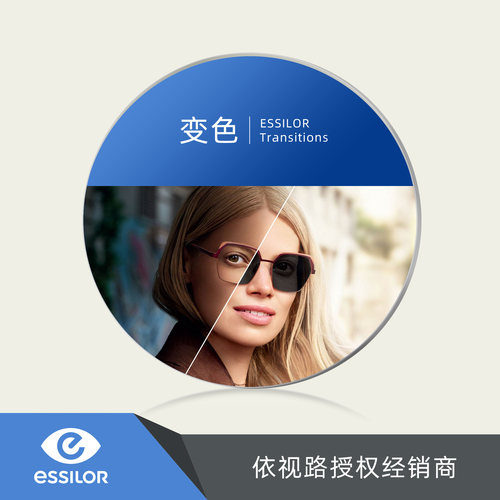 依视路全视线第八代智能变色镜片