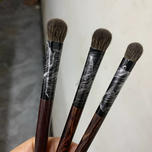 慕姿澜 纯灰鼠眼部化妆刷打底铺色眼影中眼影 小号眼影紫油梨刷柄