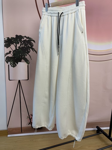 2025冬季女款新款阔腿可收脚休闲加绒加厚保暖女士弯刀裤