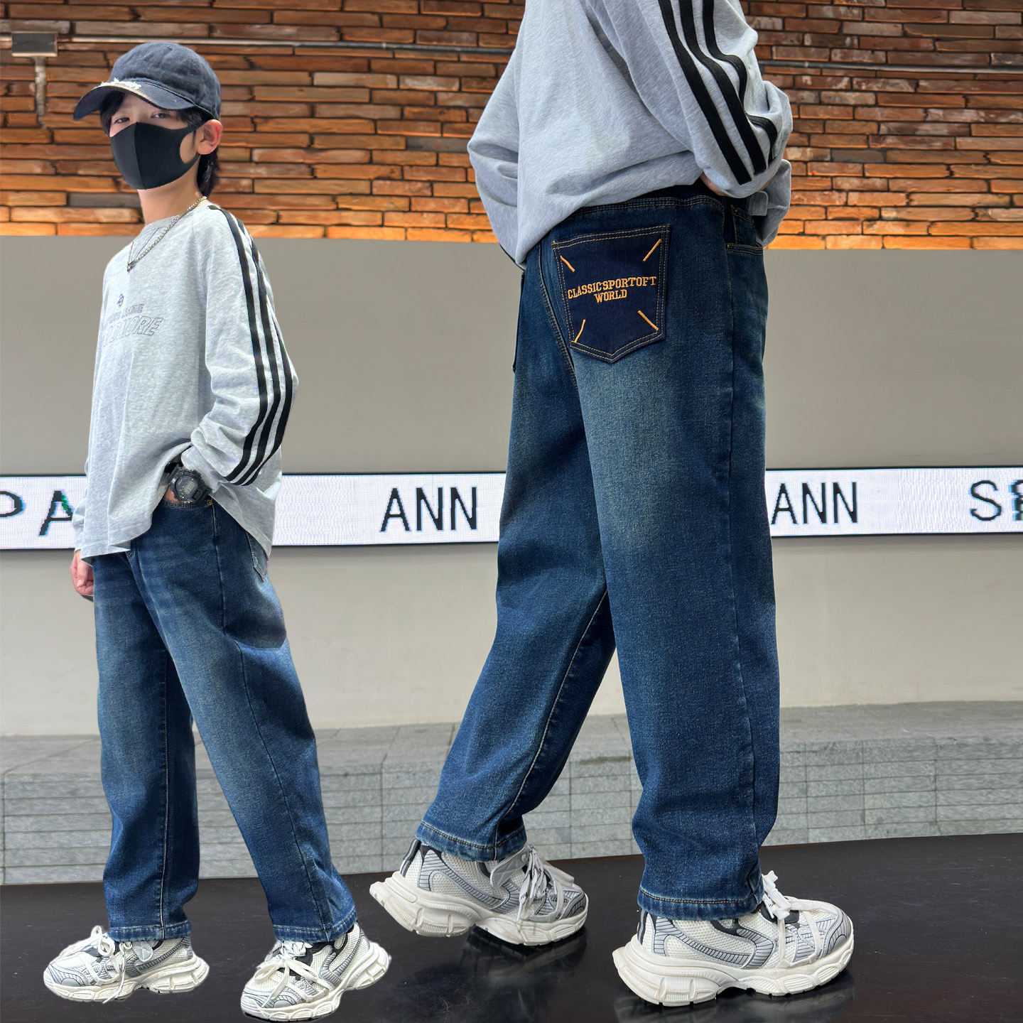 2025春秋款男童牛仔裤中大童