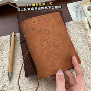 原创文艺春日来信A6奇葩A7活页本手账本森系高颜值120g天岳纸内芯