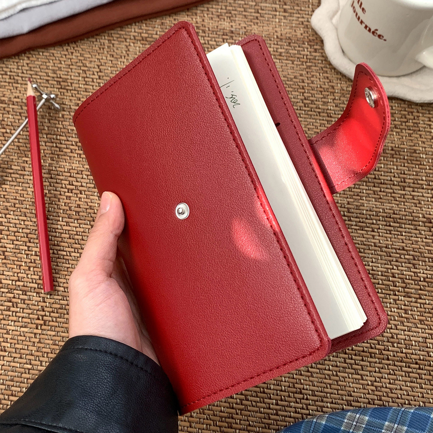 A6personal活页本手账本随身携带工作学习记事本软皮笔记本内页