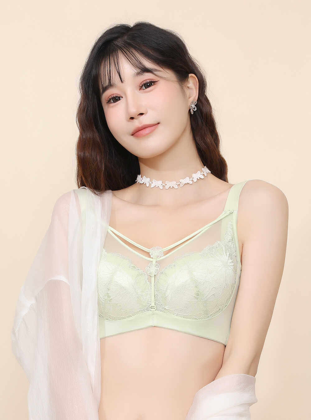 内衣文胸女舒适大胸显小无钢圈文胸全罩杯聚拢收副乳防下垂