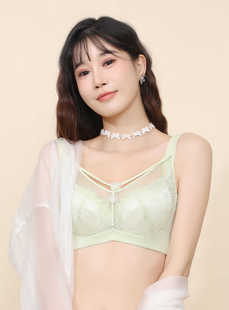 内衣文胸女舒适大胸显小无钢圈文胸全罩杯聚拢收副乳防下垂