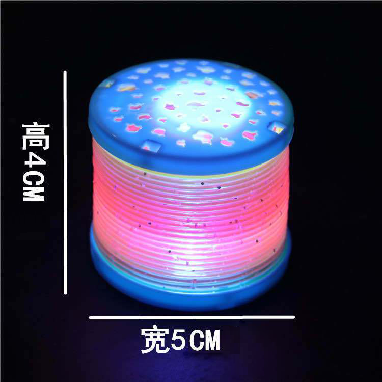 创意礼物投影彩虹圈闪光叠叠圈发光彩虹圈儿童地摊玩具积分小礼品