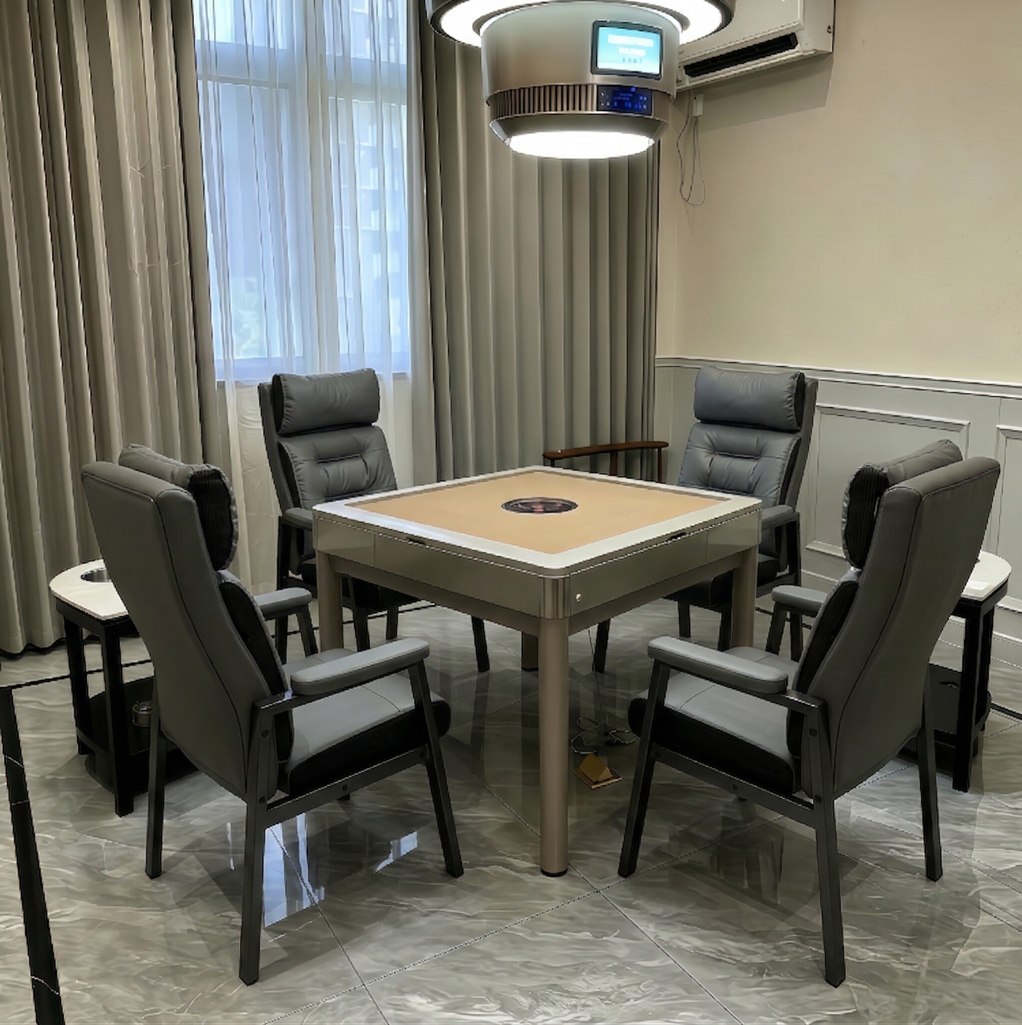 麻将椅棋牌室专用椅子舒服久坐沙发椅家用高级麻将机凳子四把一套