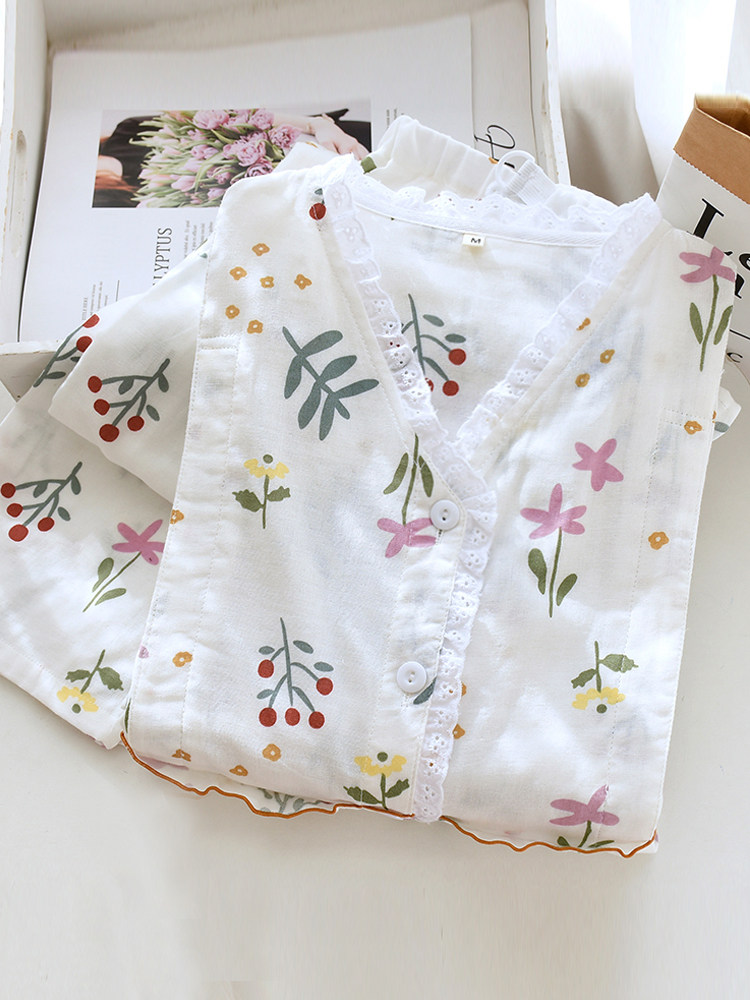 5월 6일 7일 여름 수유복 여름 순면 거즈 임산부 잠옷 얇은 수유복 여름 산후복 가정복