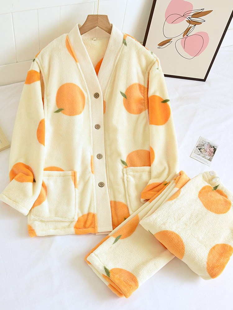 겨울 산후복 가을 겨울 산후 산모 잠옷 겨울용 플란넬 대형 200파운드 11월 모유수유용 증점