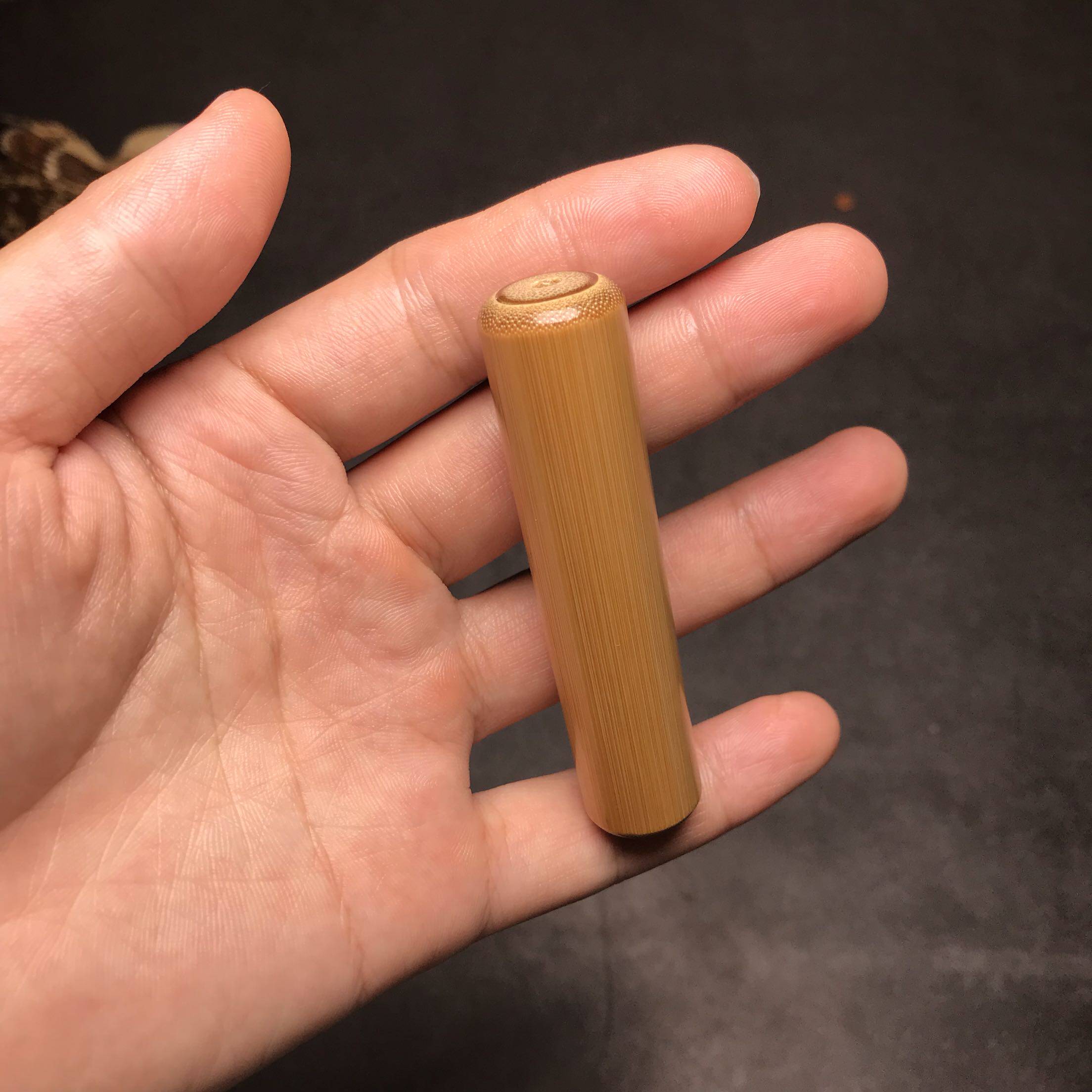 6*6老玉竹手把件 精工玉竹把件 玉竹挂件吊坠 镜面效果玉竹节