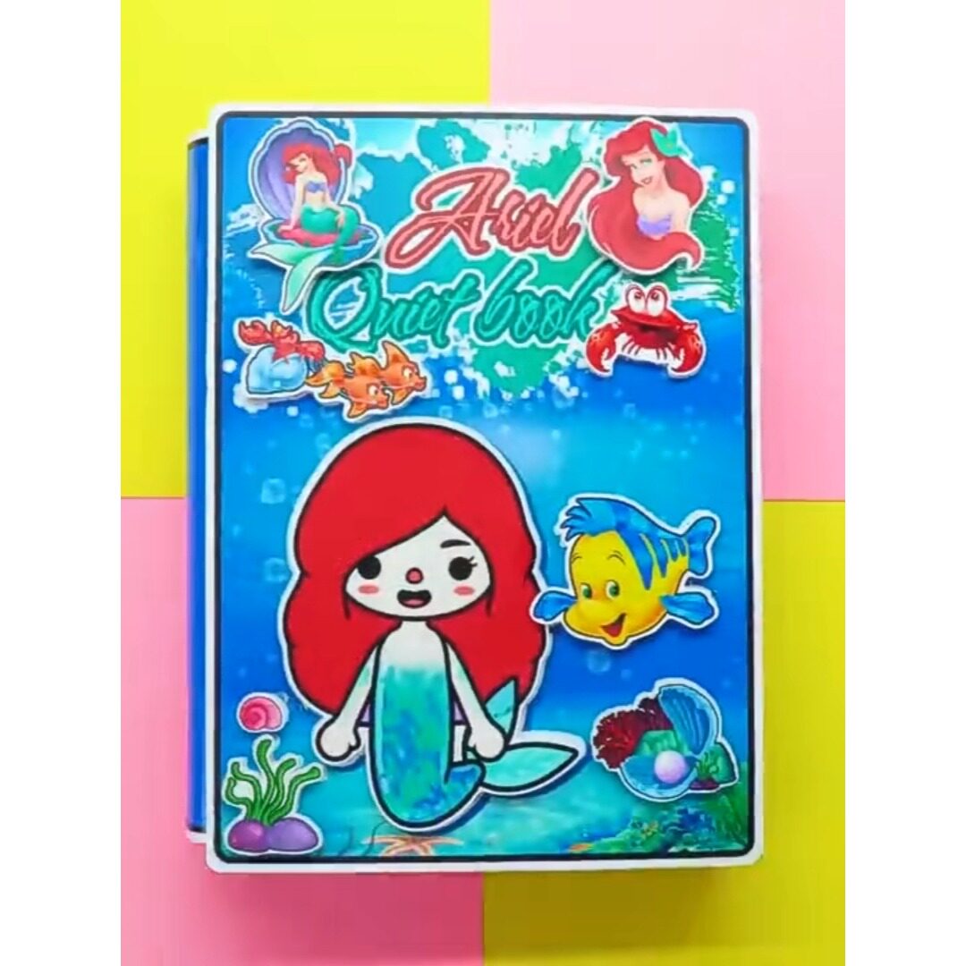 迪士尼美人鱼公主安静书/托卡世界玩具书DIY网红纸娃娃屋