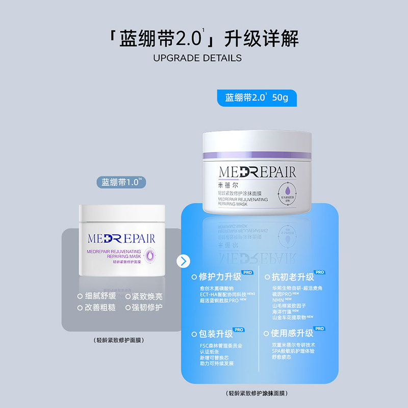补水保湿修护蓝绷带2.0涂抹面膜