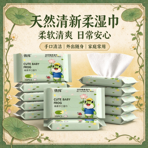 居家出行小包便携湿巾手口适用擦嘴去污随身携带日常护理湿巾