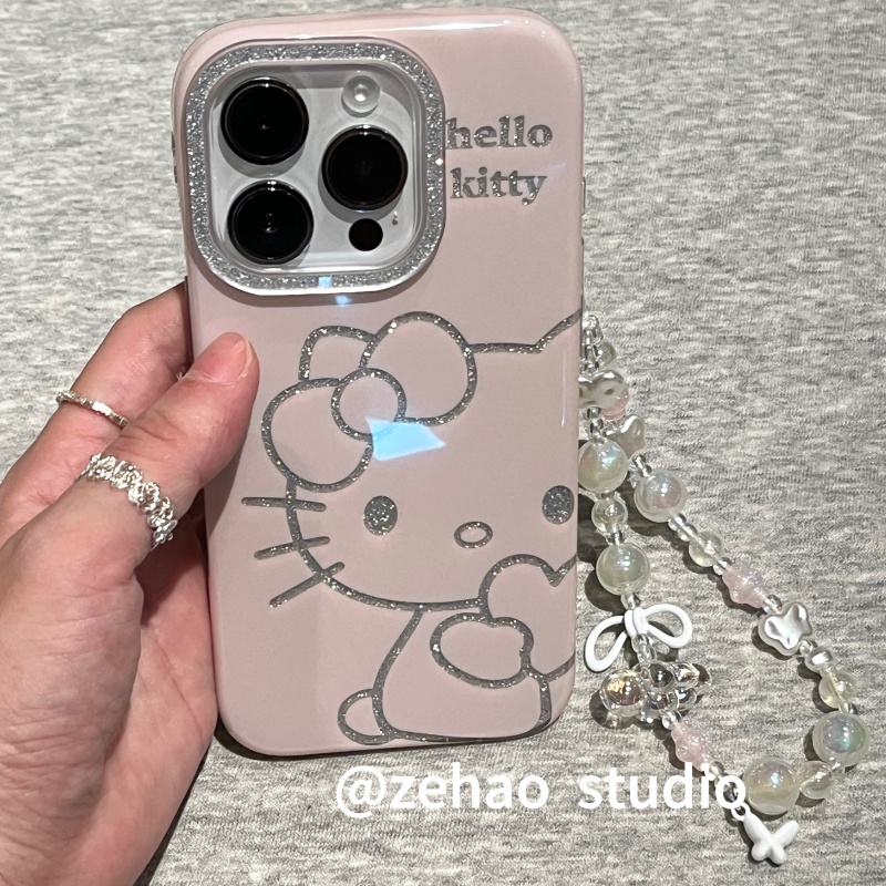 ZEHAO*ins糯糯叽叽的猫咪kt双层印花韩系14适用iphone16promax苹果16pro手机壳苹果16/13软15Promax保护套1女