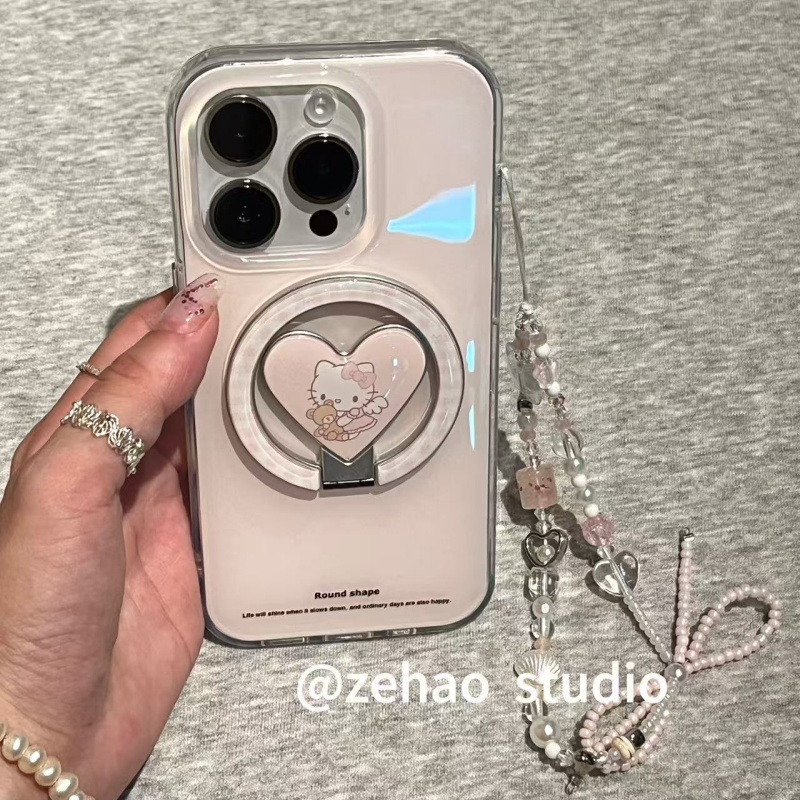 ZEHAO*ins磁吸简约糯叽叽粉双层印花韩系14适用iphone16promax苹果16pro手机壳苹果16/13软15Promax保护套1女