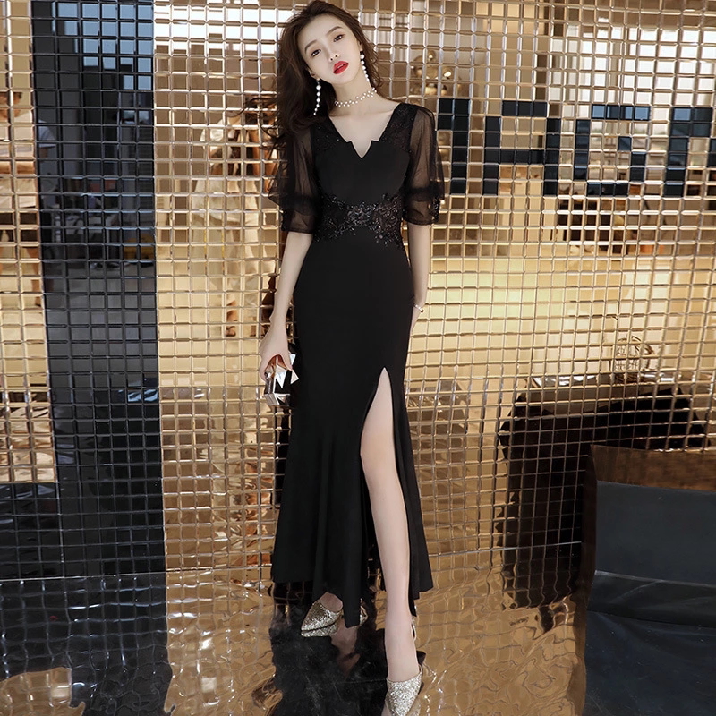 高端晚礼服女2021新款宴会高贵名媛气质高档爆款小个子平时可穿裙_虎窝淘