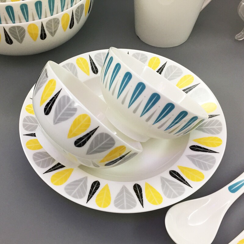 ins骨瓷饭碗家用不烫手高脚碗4.5/6/8寸个性汤碗面碗创意陶瓷餐具
