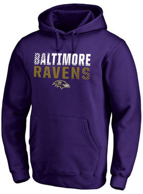 美职橄榄球联盟Ravens巴尔的摩乌鸦加绒卫衣套头连帽衫