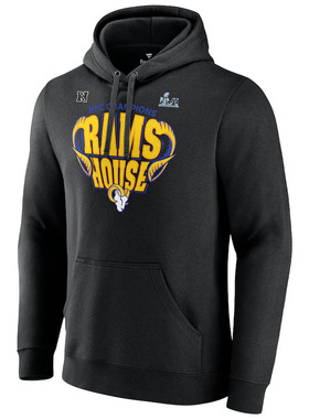 美职橄榄球联盟Rams洛杉矶公羊加绒卫衣套头连帽衫