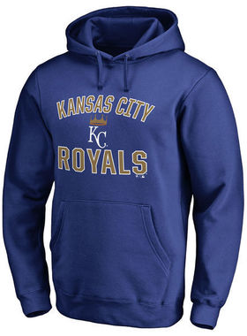 美职棒Royals堪萨斯城皇家加绒卫衣套头连帽衫