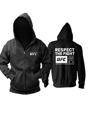 男女UFC搏击卫衣训练外套跑步运动MMA格斗拳击拉链卫衣加绒大码