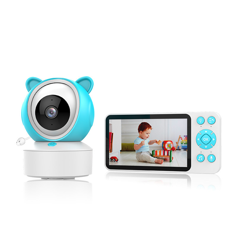 5寸婴儿监视器高清无线儿童监控器智能夜视双模babymonitor监护器