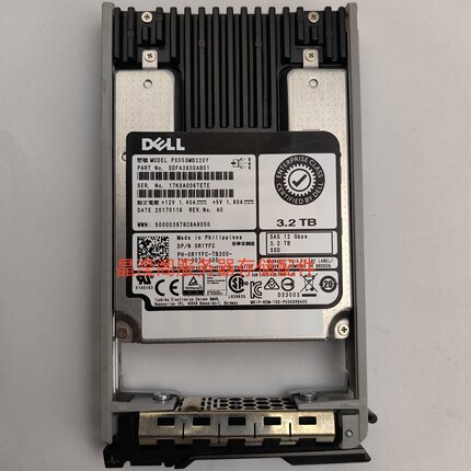 原装 DELL PX05SMB320Y 0R1YFC 3.2T SAS SSD 12Gb 2.5 固态硬盘