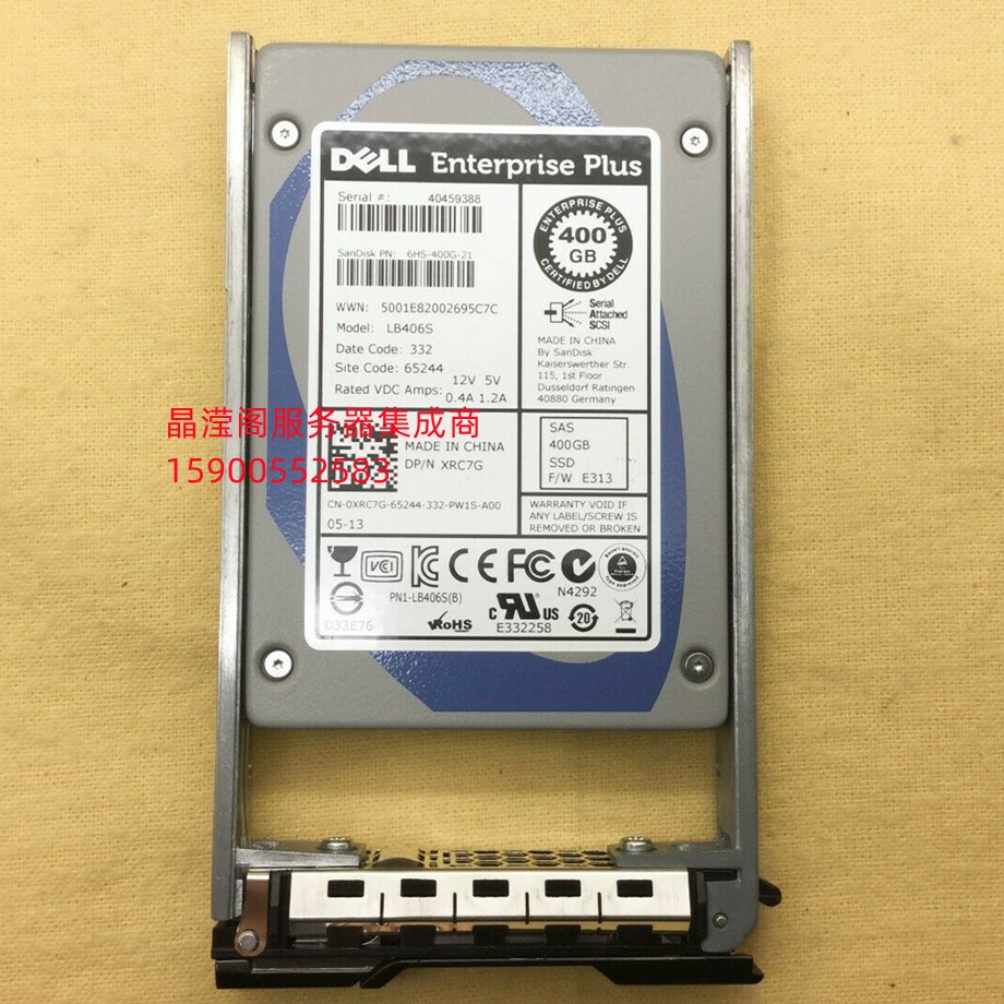 DELL 0XRC7G XRC7G LB406S 400G 2.5 SAS 6Gb SSD 康贝 固态硬盘