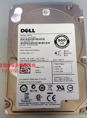 原装 DELL 900G 10K.6 2.5寸 SAS ST900MM0006 02RR9T 服务器硬盘