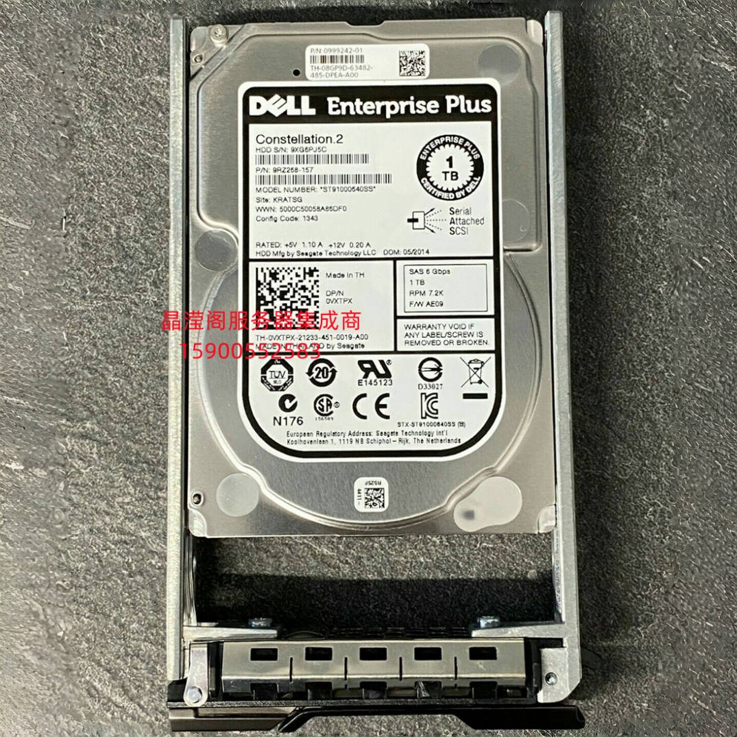DELL SCV2080 SCV300 SCV360 1T 7.2K 2.5寸 SAS 康贝 储存硬盘
