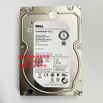 原装 DELL R7910 T7910 T5810 T7810 4T 7.2K 3.5 SATA服务器硬盘