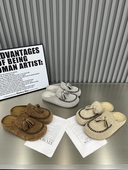 增高休闲勃肯拖鞋 复古一脚蹬豆豆鞋 女2026新款 欧货真皮包头半拖鞋