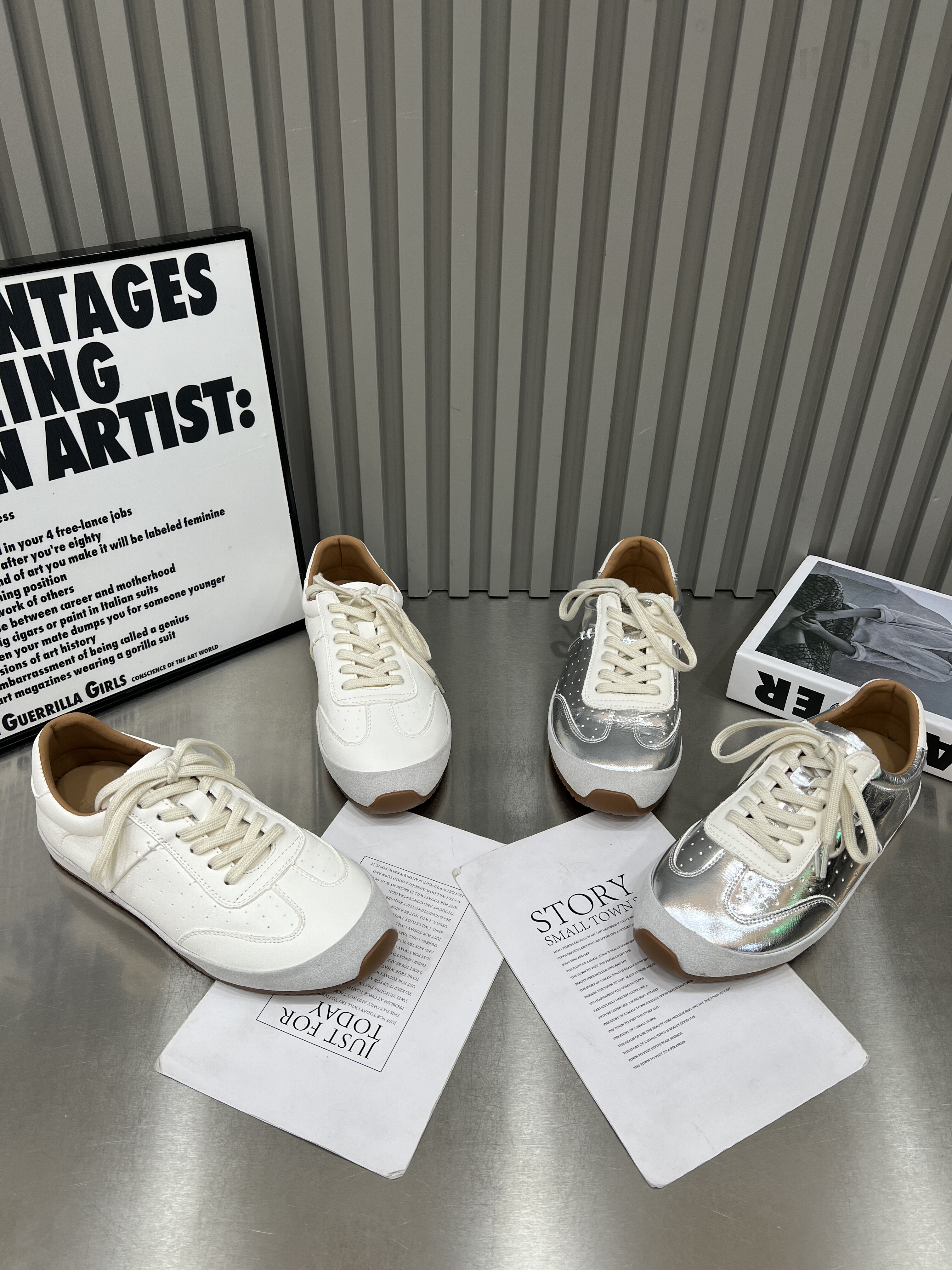 欧洲站真皮平底德训鞋女鞋2026春季百搭系带休闲运动鞋显瘦阿甘鞋,女鞋,时尚休闲鞋,淘宝优惠券,粉丝福利购,淘宝优惠卷