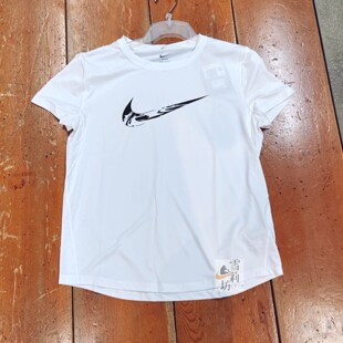 Nike耐克速干衣女子白色圆领短袖运动T恤透气跑步训练上衣FV6374