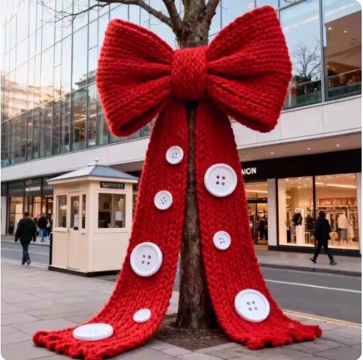 户外大树围巾装饰定制新年网红