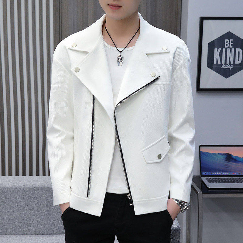 高端短款风衣外套男秋冬新款韩版潮流修身时尚男士帅气小香风夹克