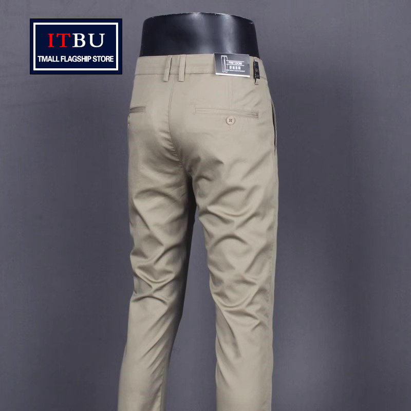 高端休闲裤男士春夏季2026新款商务修身直筒男裤免烫西裤子男款薄