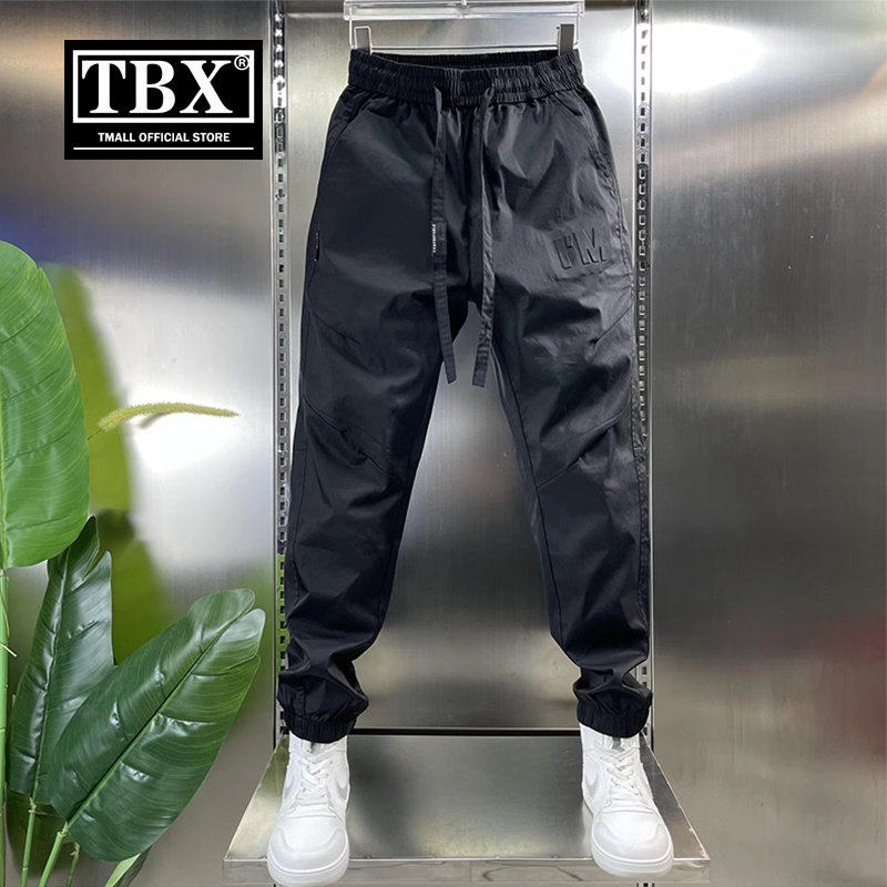 高端男士休闲裤2026年新款冬季加绒加厚男裤哈伦束脚工装裤子男款