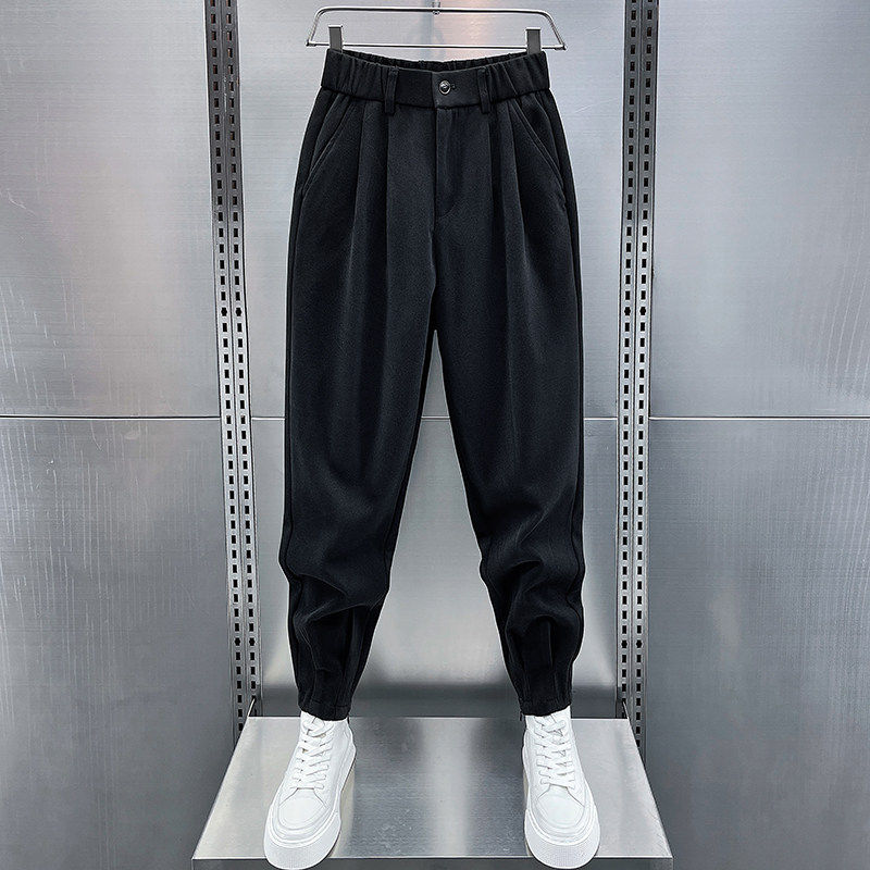 毛呢休闲裤男士春秋冬季新款潮流宽松加厚搭配马丁靴裤子小脚西裤,男装,休闲裤,淘宝优惠券,粉丝福利购,淘宝优惠卷