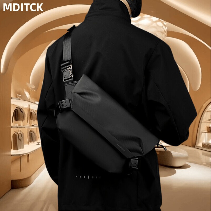 法国正品MDITCK单肩包邮差包机能男士斜挎包摩托车运动骑行胸包男