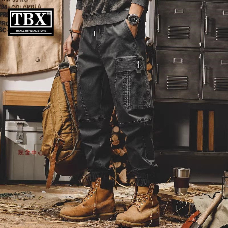 美式复古加绒工装裤子男士2026新款秋冬季加厚男裤束脚休闲裤男款