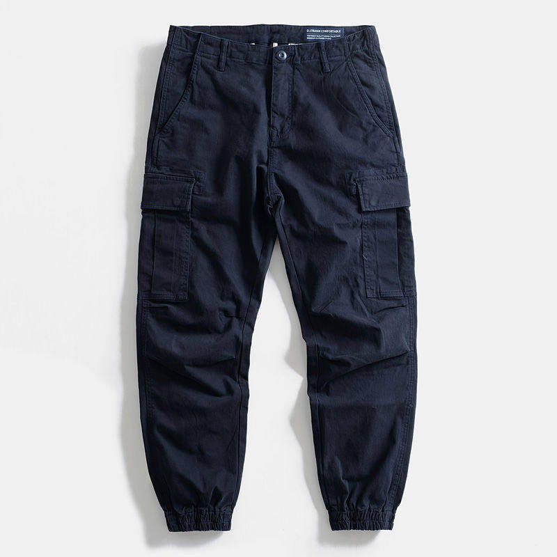 IT ins潮牌工装裤男士美式重磅复古纯棉厚款多口袋宽松束脚休闲裤,男装,休闲裤,淘宝优惠券,粉丝福利购,淘宝优惠卷