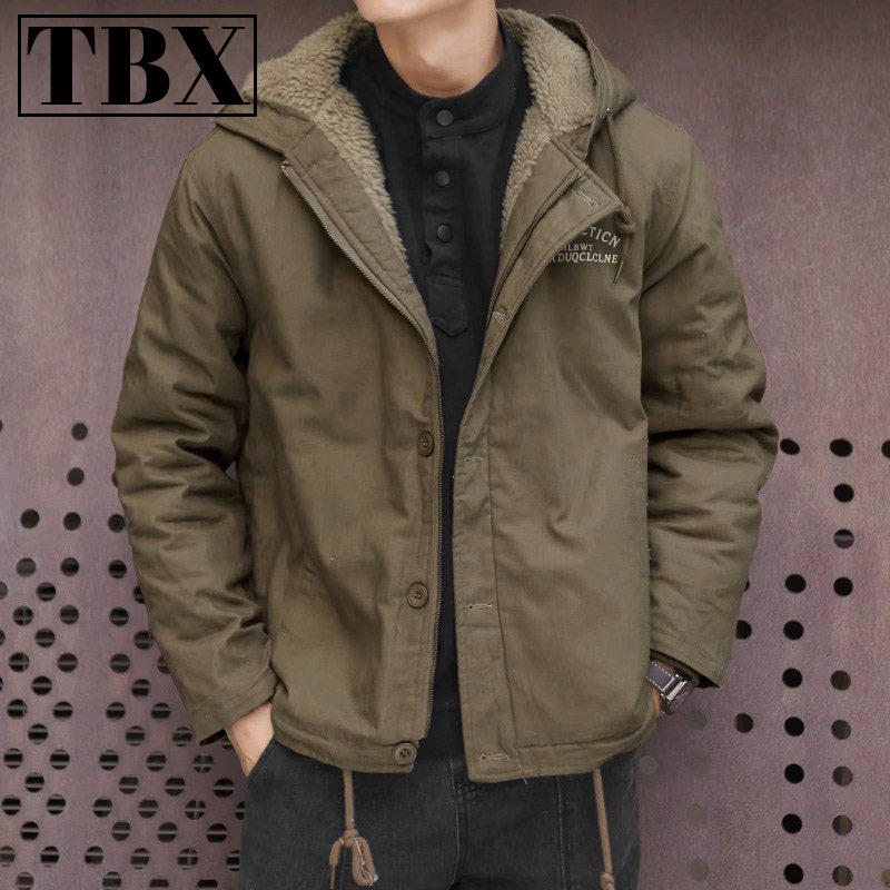 加绒加厚羊羔绒外套男士秋冬季2026新款摇粒绒夹克工装棉衣服男款