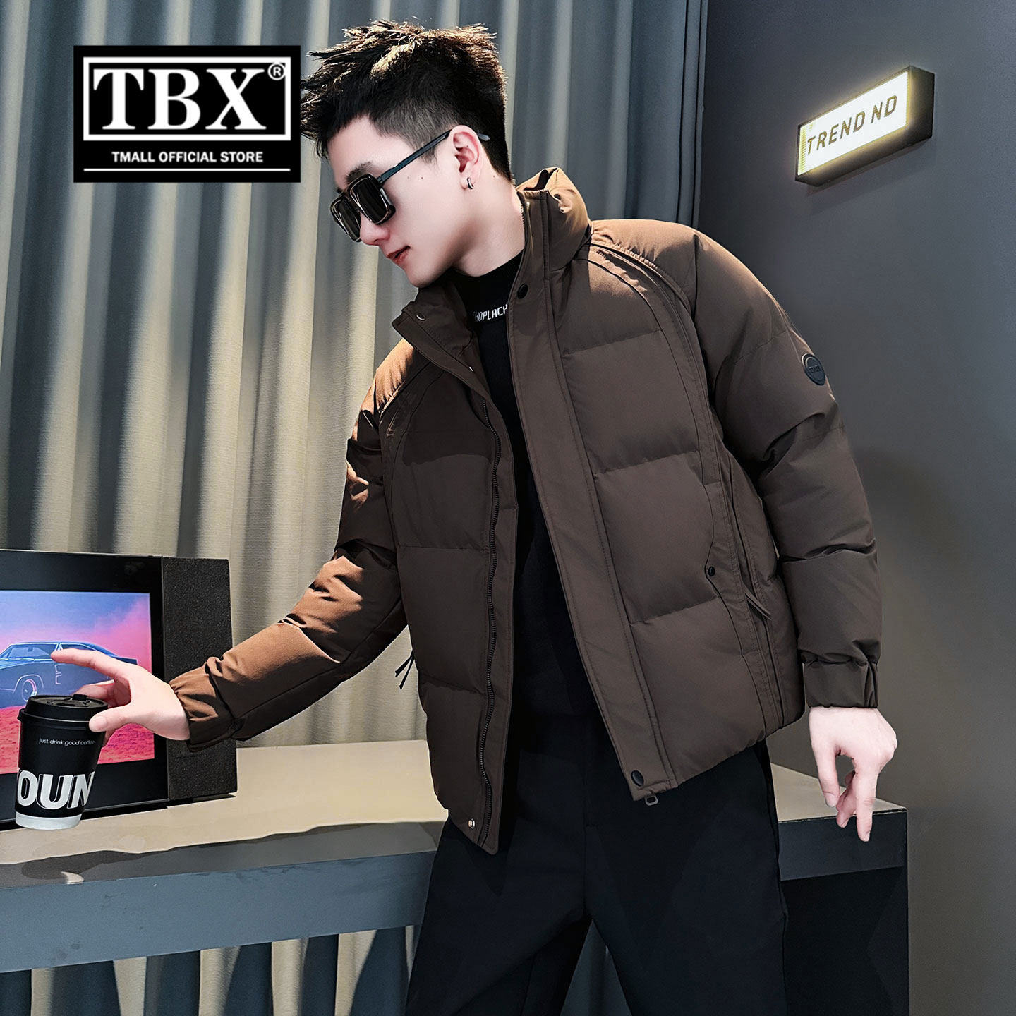 高端工装棉服外套男士2026新款冬季加厚保暖立领夹克棉衣男款冬装