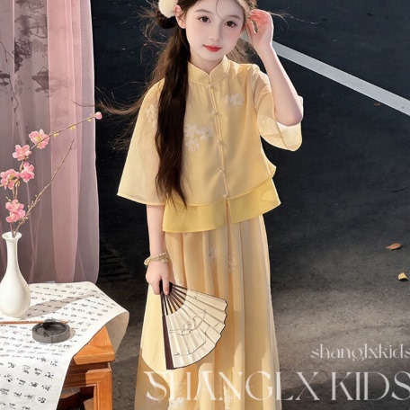 女童绝美汉服国风女款儿童2026新款夏季仙气飘飘明制汉服夏装套装图片