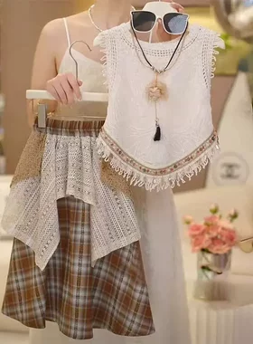 女童夏季裙子套装2026新款女孩波西米亚民族风夏装儿童超好看衣服