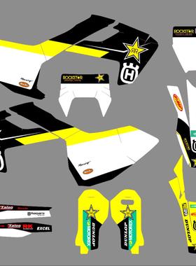 克维思K18胡思瓦纳TE250 FE300恒舰开禧越野摩托车贴画贴花车贴膜