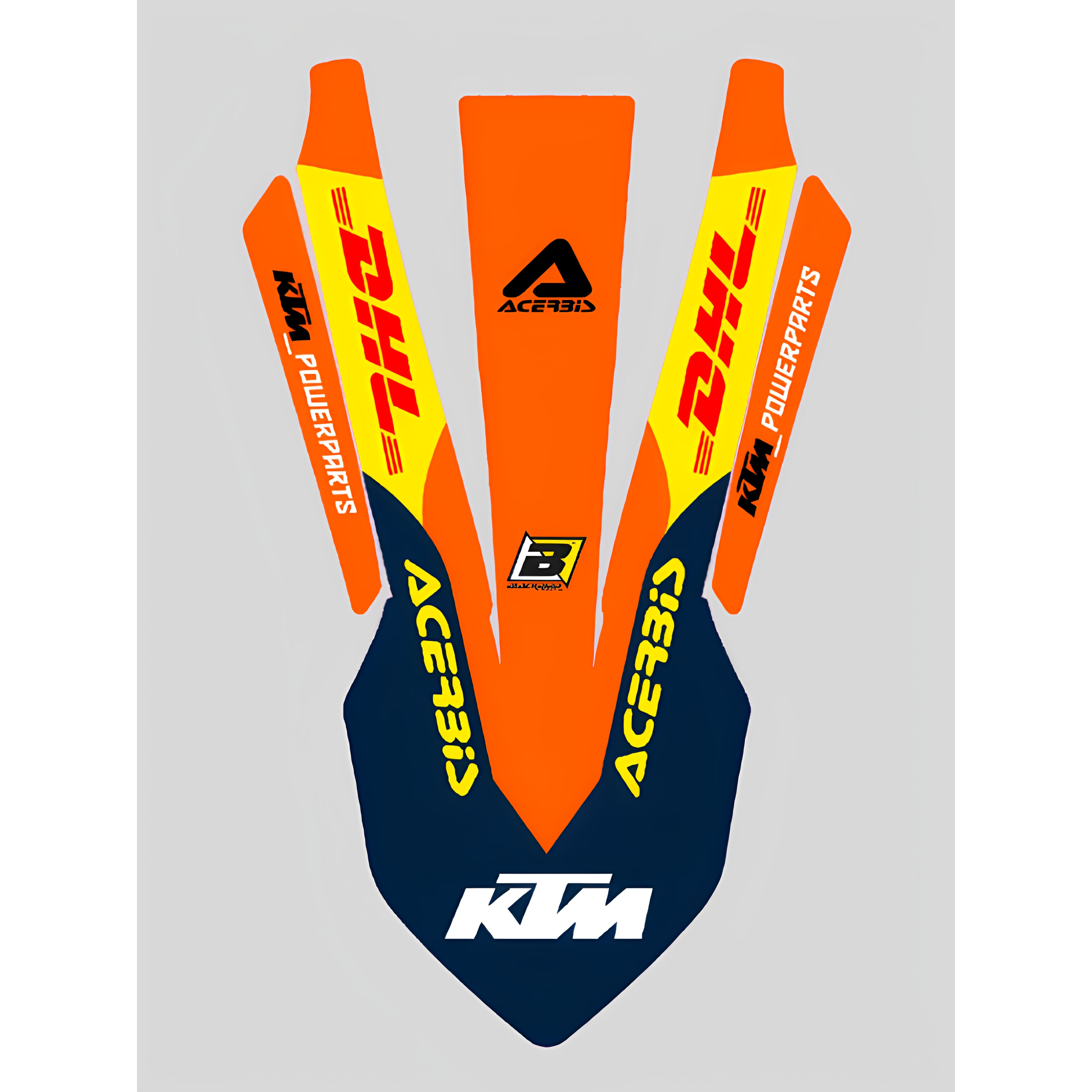 适用KTM790ADV车贴膜前泥瓦贴画KTM EXC 250 300 350前挡泥板贴花 - 实物图