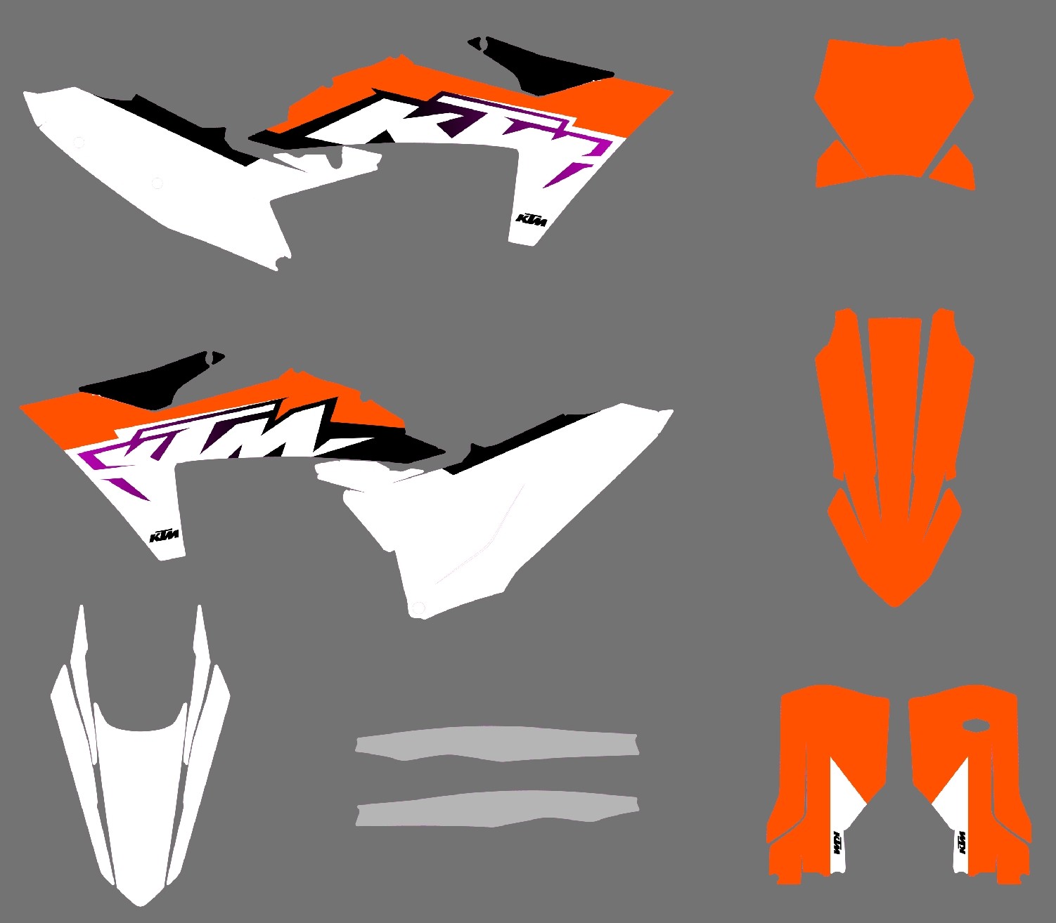 20 21 22 23 24 25年KTM EXC SXF 250 300 350越野贴花贴膜车贴画 - 实物图
