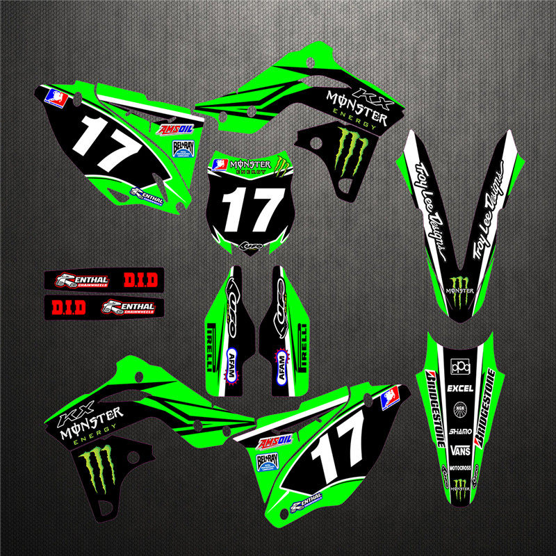 越野摩托车13 14 15 16年川崎kx250f万强克尔维特贴花贴膜车贴画8