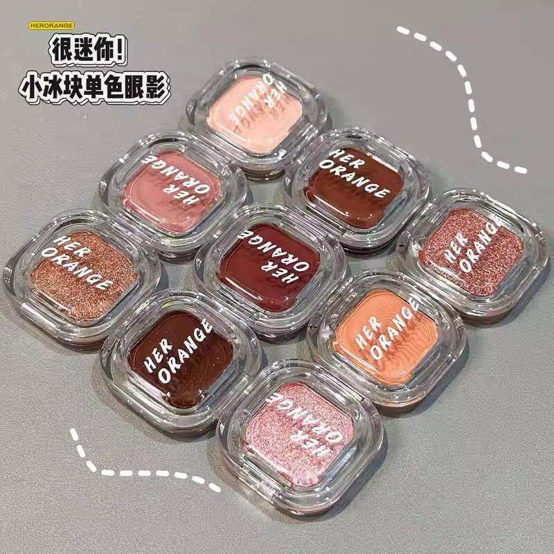 正品小白兔纯欲天真感!!冷白开单色眼影哑光打底珠光细闪爆闪粉色